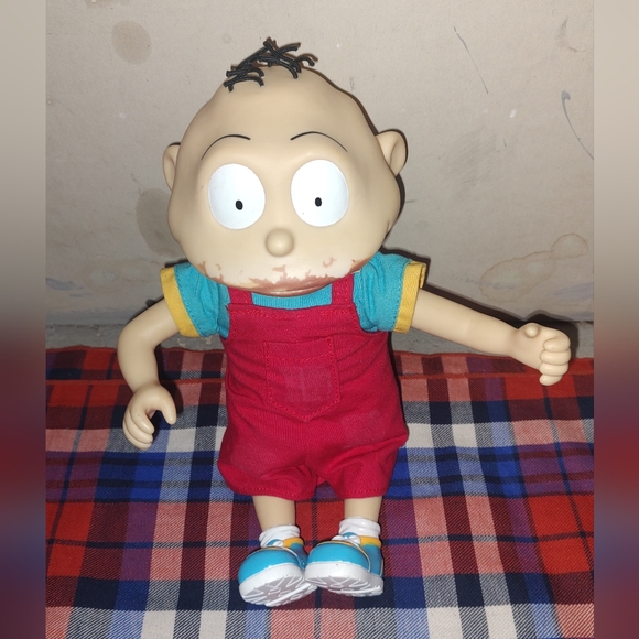 Vintage Rugrats Tommy Pickles "Milk and Munchies" Dirty Face 10" Plush 1999 - Picture 9 of 9